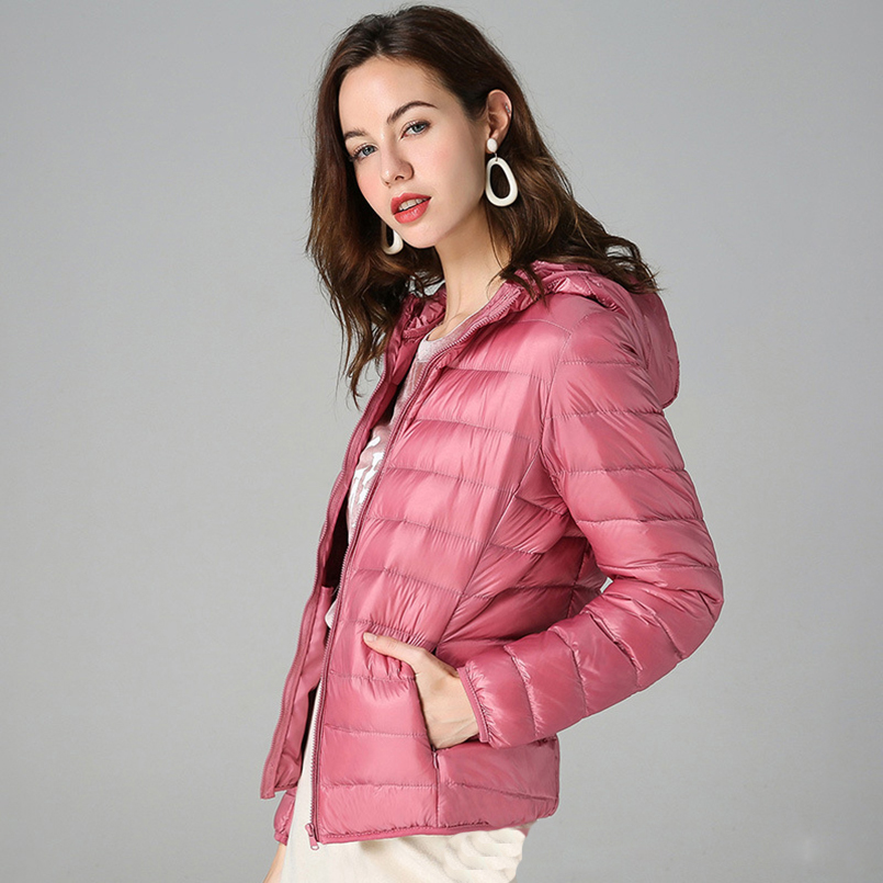 Ultra Licht Winter Witte Eend Donsjack Vrouwen Lichtgewicht Gewatteerde Vrouwelijke Jas Slanke 6XL 7XL 8XL Meisjes Kap Jas 2025 Z1