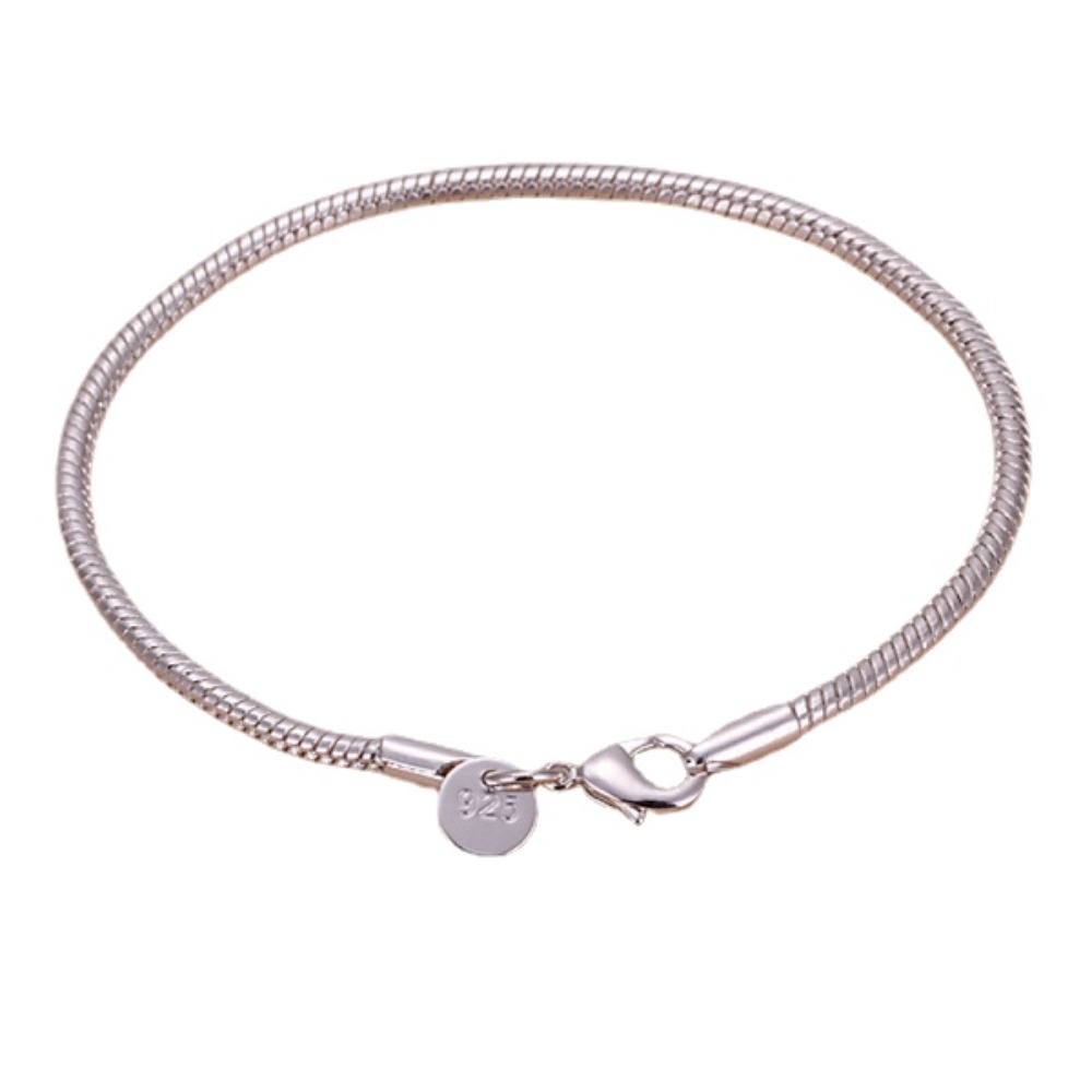 20 cm Silber Farbe 3 MM Schlangenkette Armbänder Fabrik Mode Hot Top Qualität Schmuck Charme Nette Frauen Dame Hochzeit