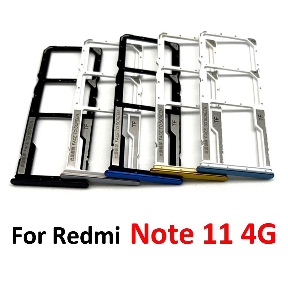 Năm 100% Ban Đầu Mới SIM Thẻ Chip Khe Cắm Ngăn Kéo Thẻ SD Khay Đựng Adapter Dành Cho Xiaomi Redmi Note 10 Pro/lưu Ý 11 4G + Tặng Pin Dụng Cụ