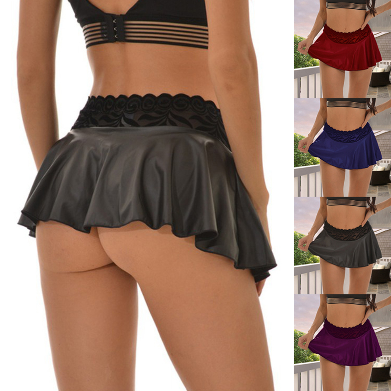 Sexy Mini Geplooide Rokken voor Vrouwen Kanten Rok Mode Hoge Taille Zomerrok Meisjes A-lijn Rekbare Minirok