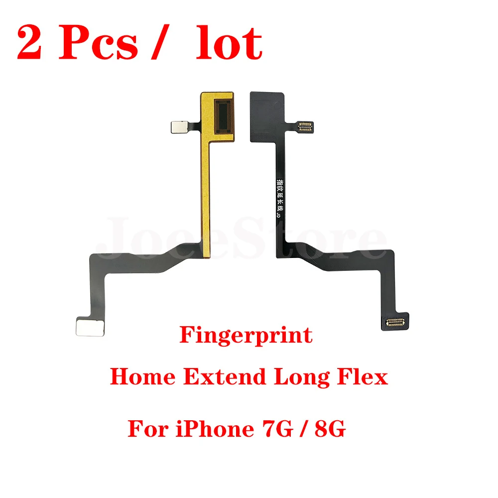 2pcs For iPhone 6 6s 7 8 plus Home Touch ID Return Fingerprint Button Motherboard Interconnect Connector Extend Flex Cable