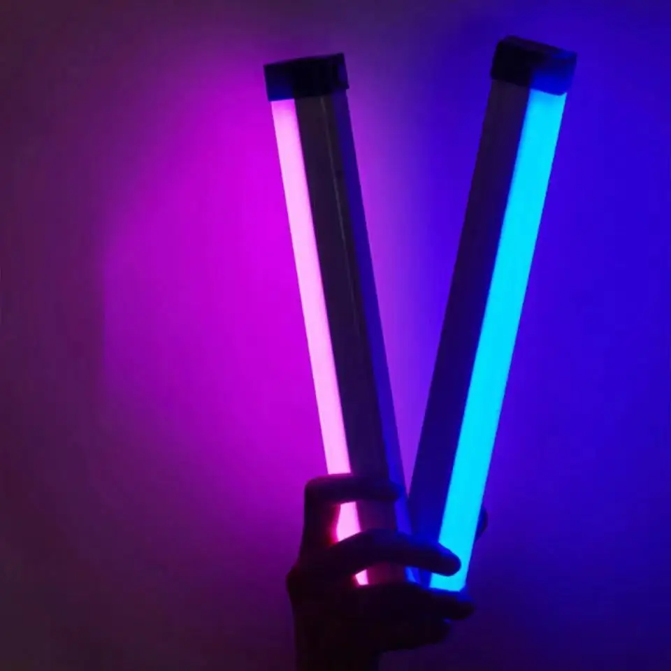 Tubo LED superbrillante portátil, recargable por USB, luz nocturna para acampar al aire libre, luz de relleno para fotografía con 3 colores ajustables