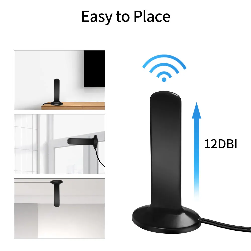 Antenna GSM 4G 5G 600-6000MHz 12dBi ad alto guadagno Omni Base magnetica Antenna SMA maschio TS9 CRC9 per ZTE CPE Huawei WIFI Router Modem