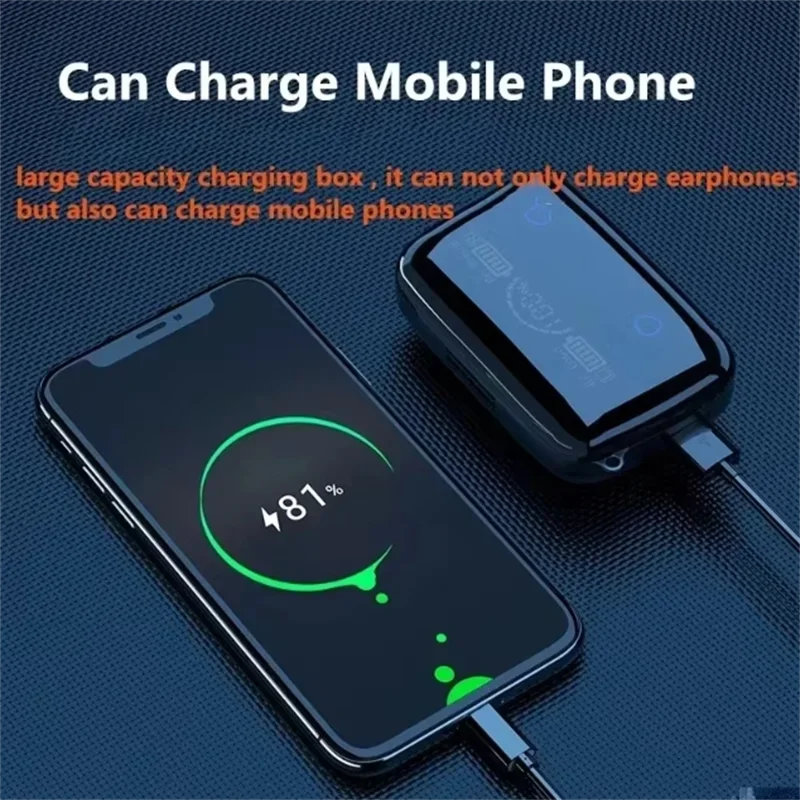 Oryginalny bezprzewodowy zestaw słuchawkowy Bluetooth M19 z mikrofonem i wyświetlaczem LED do słuchawek iPhone Xiaomi TWS Słuchawki douszne Bluetooth