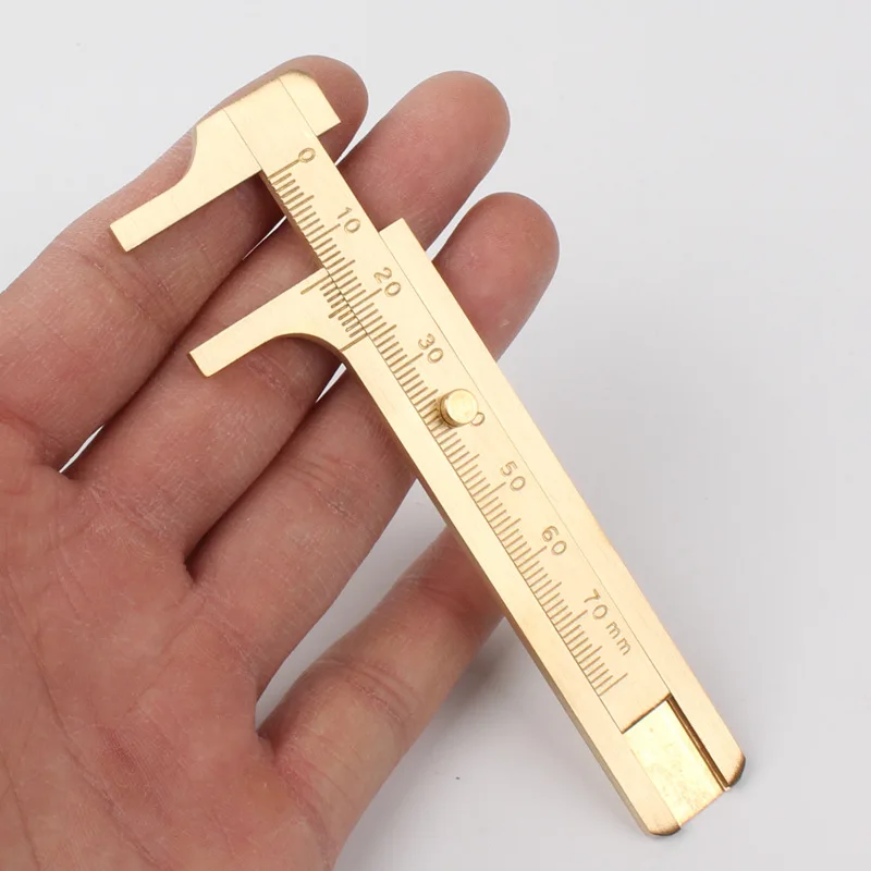 Mini regla deslizante de latón de 80/100mm, doble balanza, calibrador Vernier de Metal, micrómetro, suministros de medición de precisión