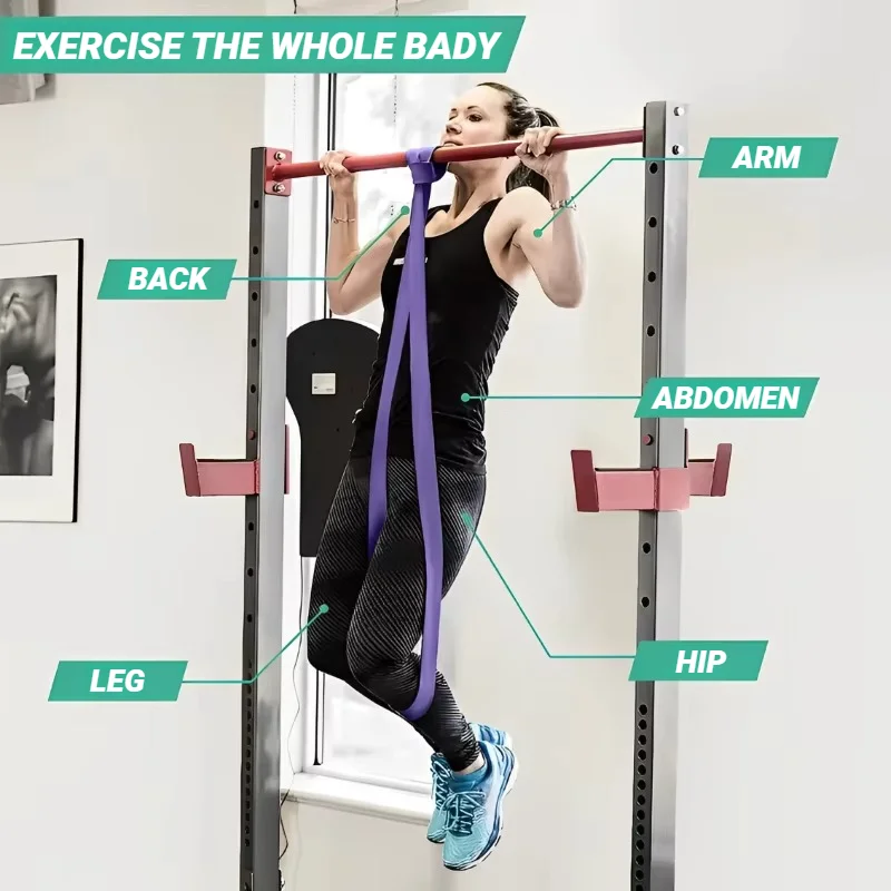 Allenamento Pilates Fascia di resistenza in lattice Esercizio elastico per la forza sportiva Pull Up Assist Attrezzatura per il fitness resistente Tirare resistente