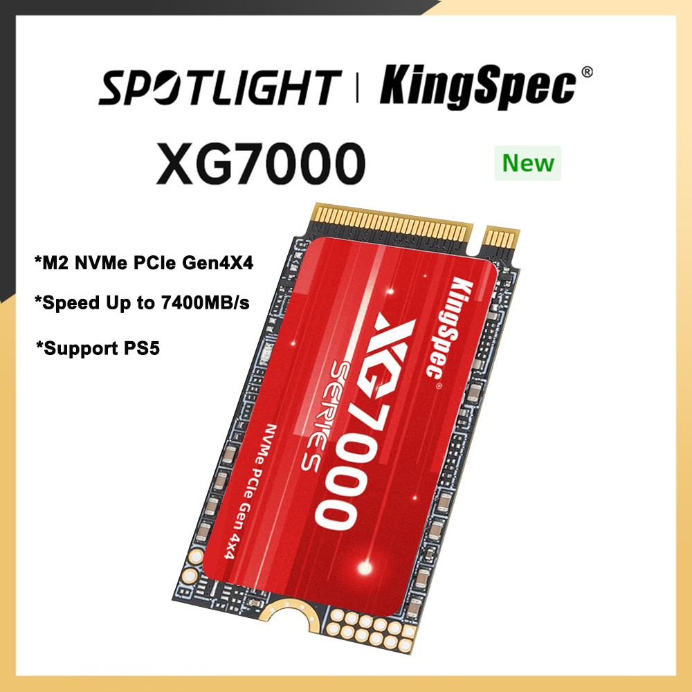 KingSpec 7400 MB/s M.2 SSD NVMe M.2 2242 4TB 2TB 1TB disco duro interno de estado sólido M2 PCIe 4,0x4 SSD para PS5 portátil PC