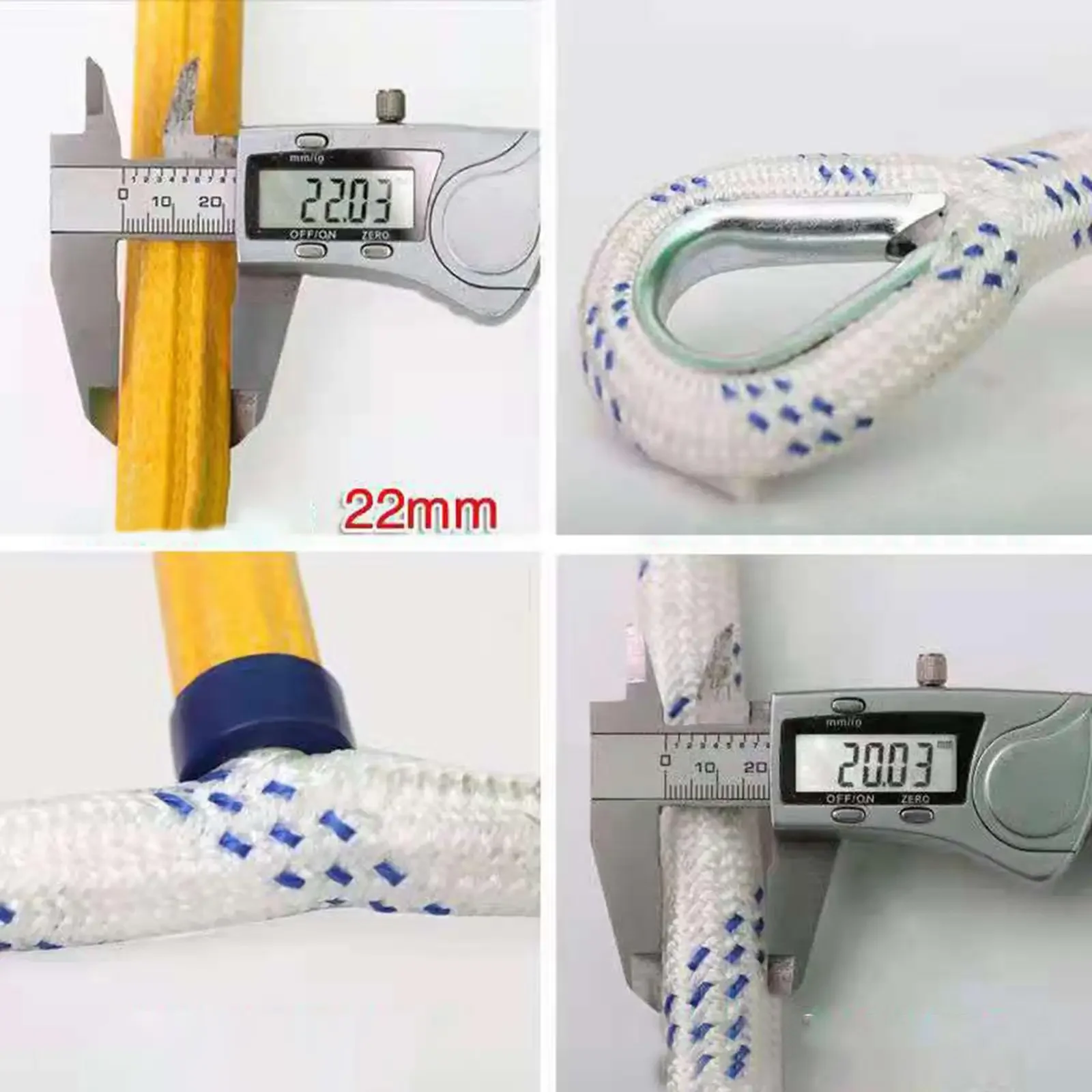 30 m lange Fluchtleiter, weiches Seil, leicht, für Kinder und Erwachsene, schwer entflammbar