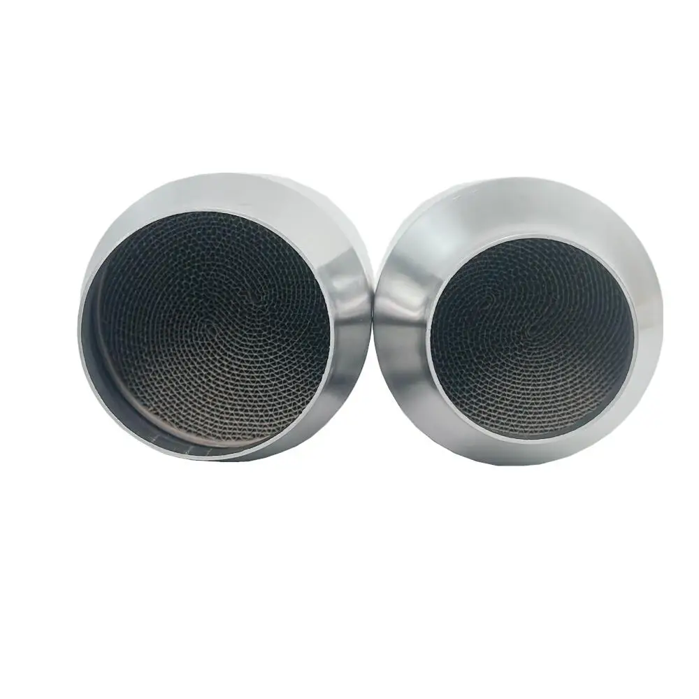 Convertidor catalítico de alto flujo de 4" x 8" - sustrato metálico de 200 celdas/cpsi - entrada/salida de 2,5"/3" - Compatible con EPA y Euro 3