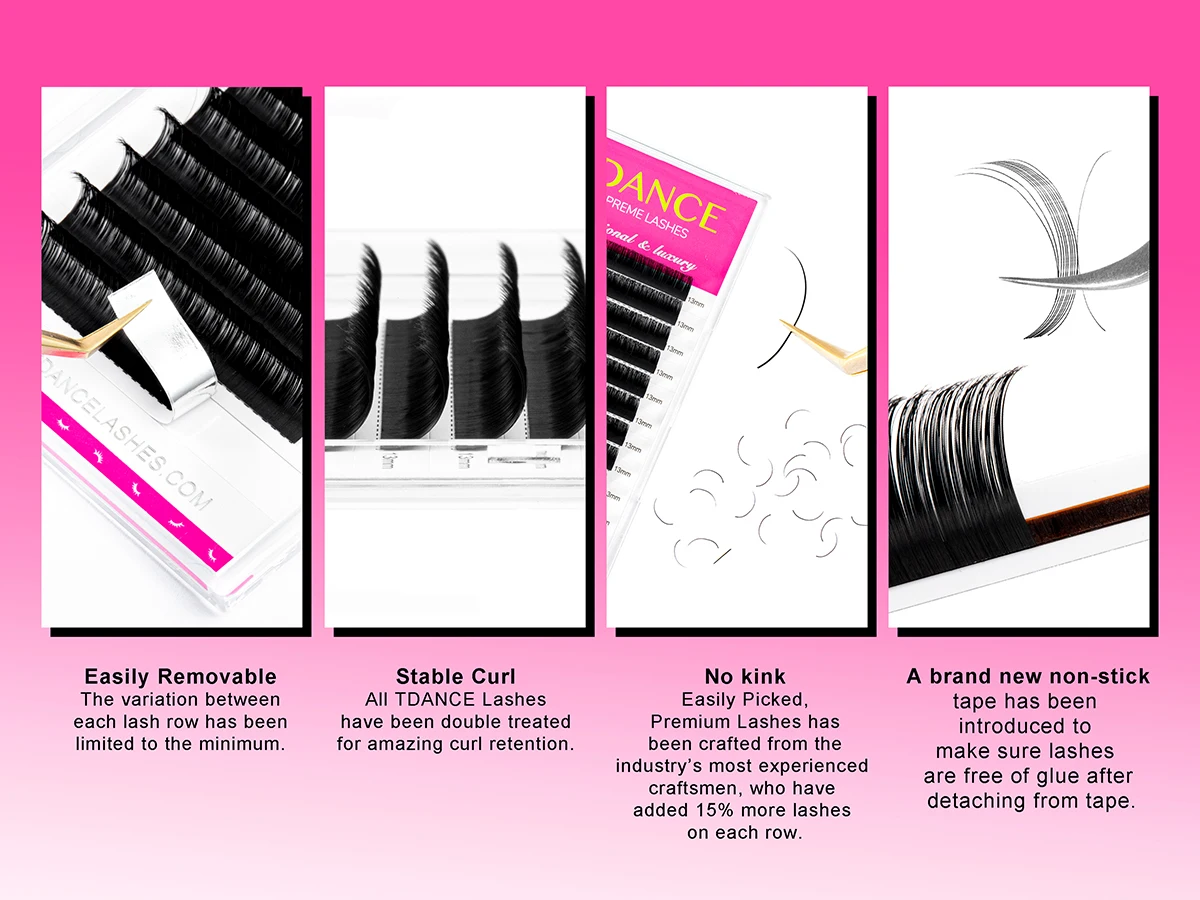 TDANCE Faux mink individual eyelash lashes maquiagem cilios for professionals soft mink eyelash extension
