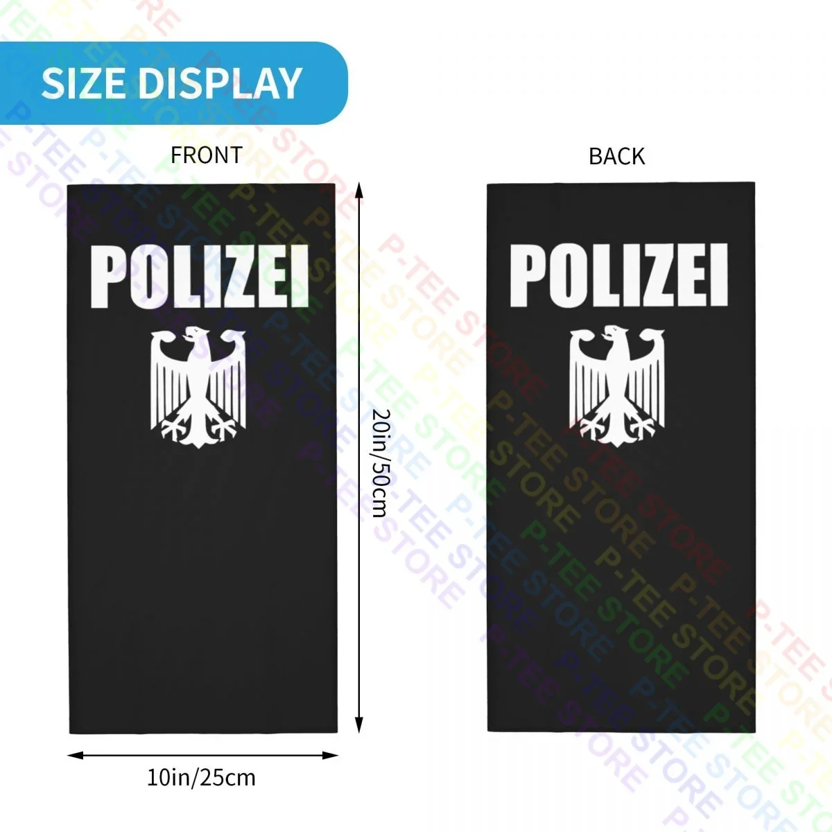 Polizei-ドイツの警察イーグルネックゲートル、スカーフ、フェイスマスク、サイクリングカバー、バンダナ、夏
