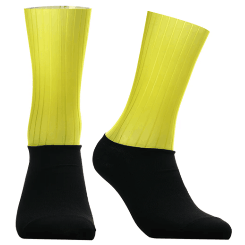 Calcetines aerodinámicos antideslizantes de silicona para verano, Calcetines de ciclismo Whiteline para hombre, Calcetines deportivos para bicicleta, Calcetines para correr