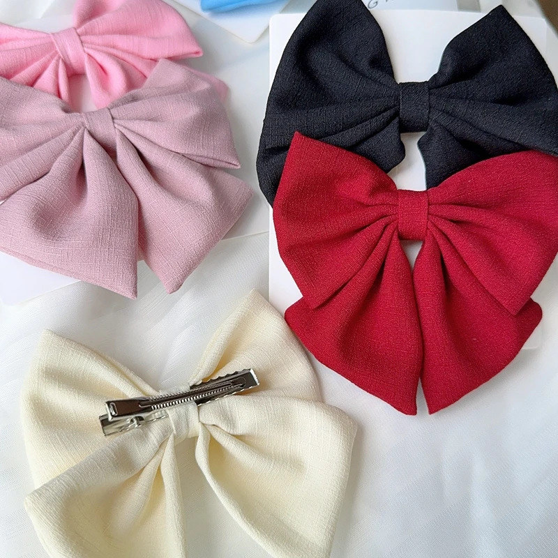 2 unids/lote, cinta de grogrén de Color sólido, lazos para el cabello, pinza para el cabello de Boutique para niñas, tocados nuevos, accesorios para el cabello para niños, regalo