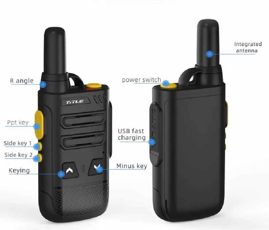 KSUT Rechargeable Walkie Talkie Small Size Transmitter Uhf Wireless Set 16 Channel Kids Mini Walkie Talkies Two Way Radio 2022SL