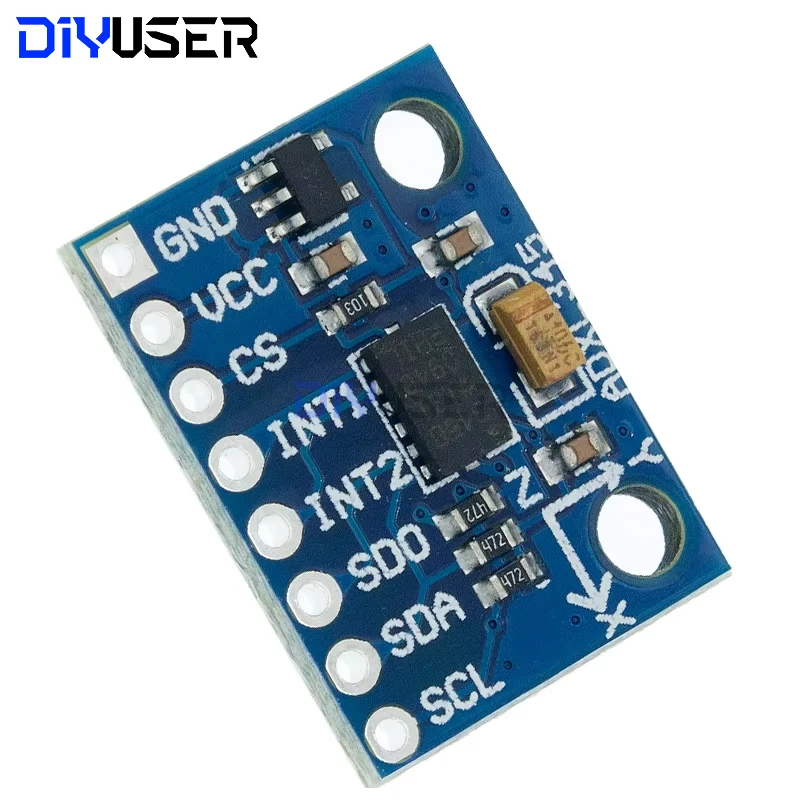 DIYUSER GY-291 ADXL345 aceleração digital de três eixos do módulo de inclinação por gravidade transmissão IIC/SPI em estoque