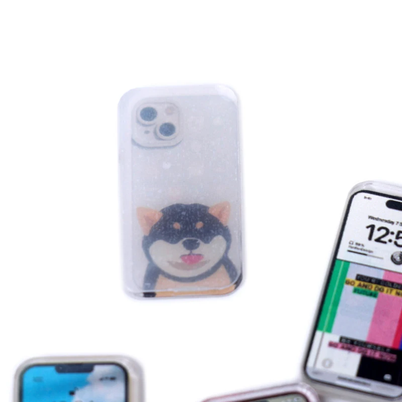 子供のためのドールハウスミニチュアおもちゃ,携帯電話シミュレーション,スマートフォンのモデル,おもちゃのふり,ドールハウスのアクセサリー,1:12, 5個