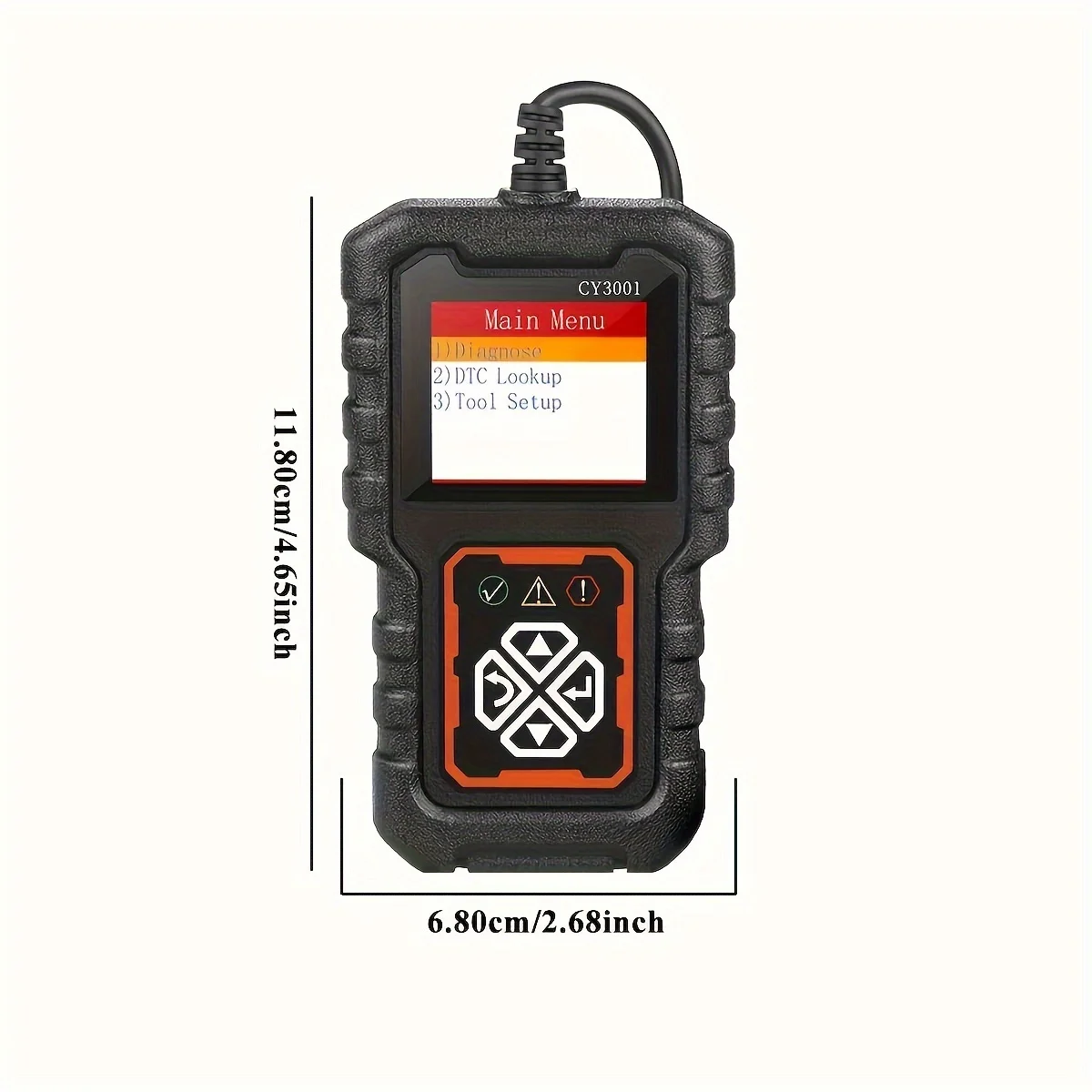 Lector de código de herramienta de diagnóstico del escáner OBD2 del coche, escáner de código de falla del motor del probador de voltaje del coche, diagnóstico del probador de carga cy3001B