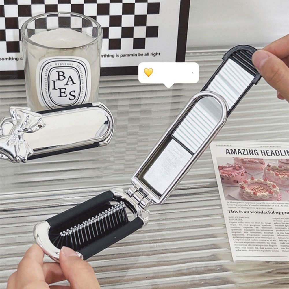 2 в 1, складная Мини-расческа для волос