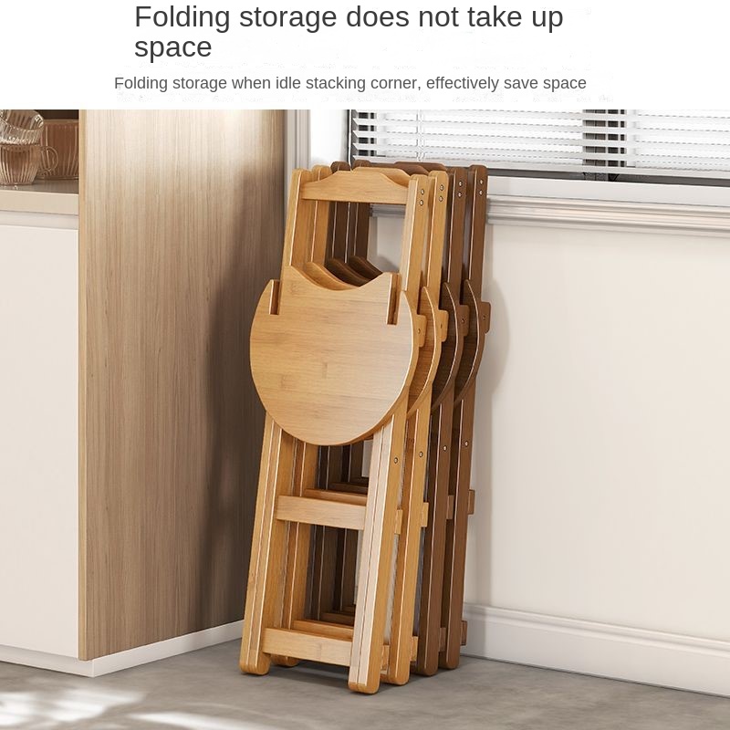 OMGD Foldable bar chair High stool Home checkout Bar Restaurant chair Living room backrest Solid wood modern simplicity