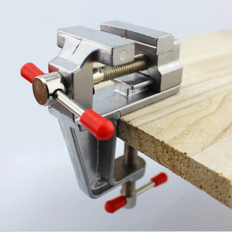 Mini tornillo de banco multifuncional, 3,5 pulgadas, miniatura de aluminio, para joyeros pequeños, abrazadera para Hobby en mesa, alicates planos, herramienta
