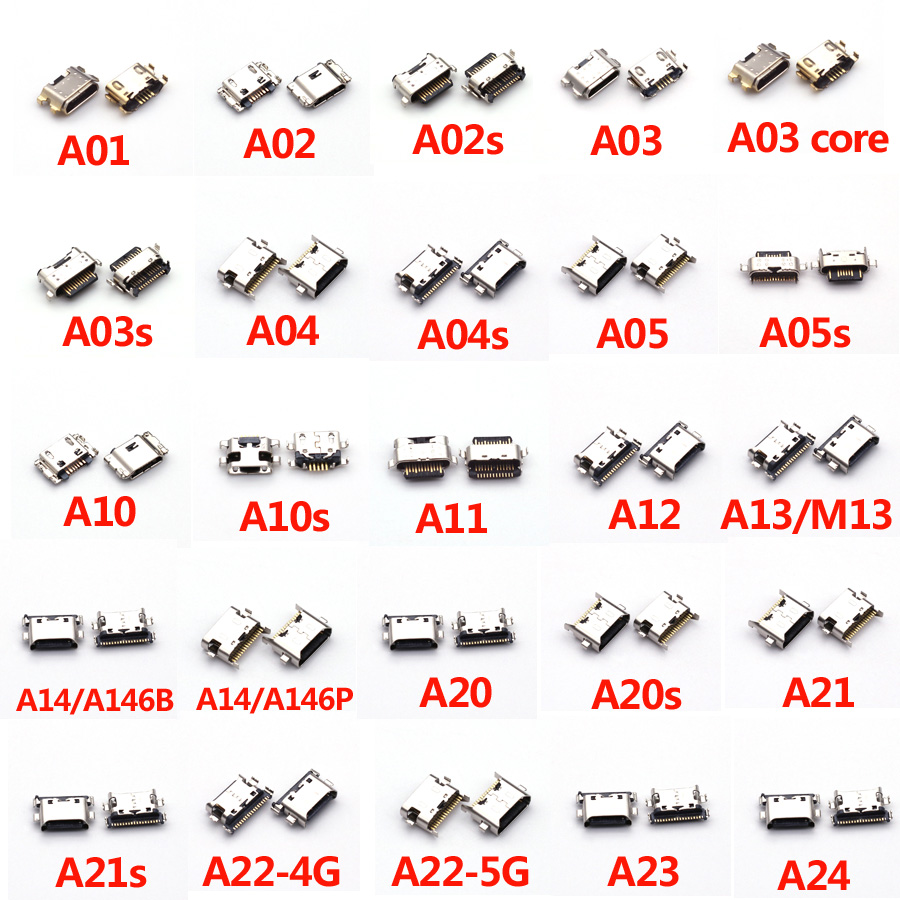 10PCS USB Ladegerät Lade-Port Dock Connector Für Samsung A01 A02 A02s A03s A03 core A04 A05 A05s A10 a10s A11 A12 A21s A20s
