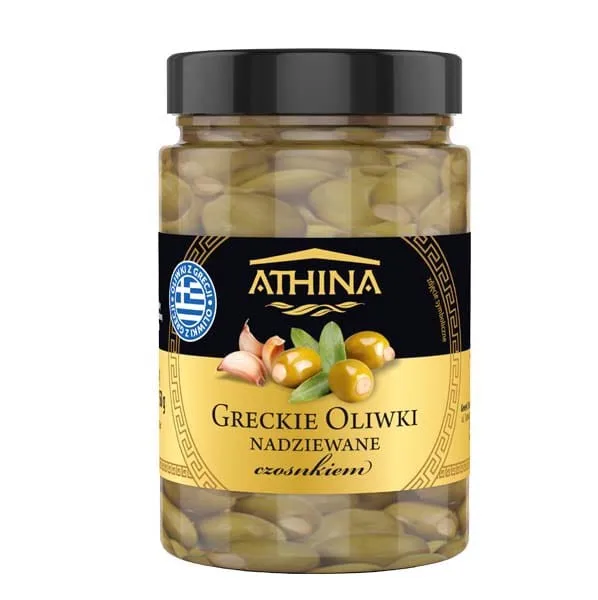 Athina Olwiki zielone z nadzieniem o smaku czosnkowym 300 g