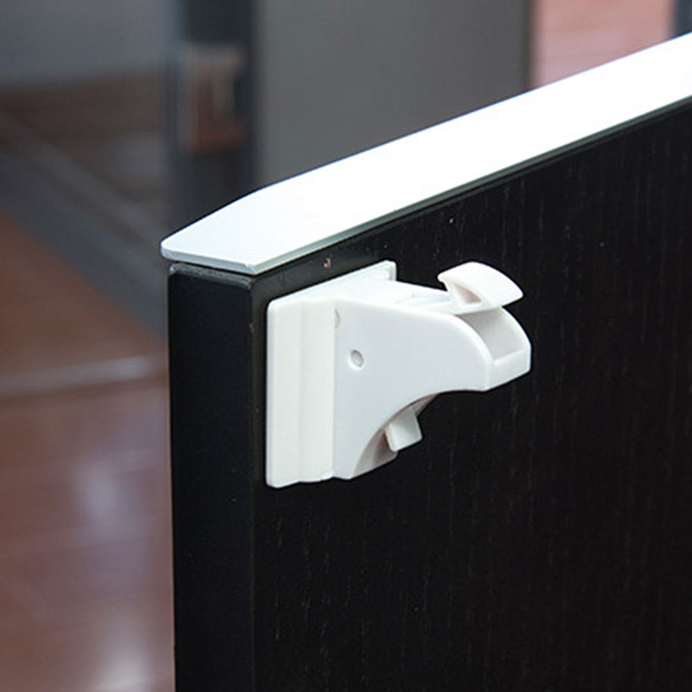 Cerradura de seguridad magnética para niños, protección para bebés, cerradura magnética Invisible integrada sin perforaciones para puerta de armario y cajón, pestillo antiapertura