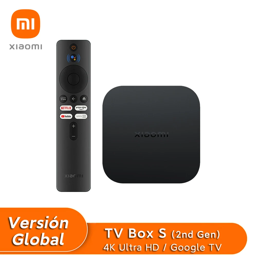 Versão global xiaomi tv box s 3a/2a geração 4k ultra hd smart tv box media player google tv bluetooth 5.2 google assistente
