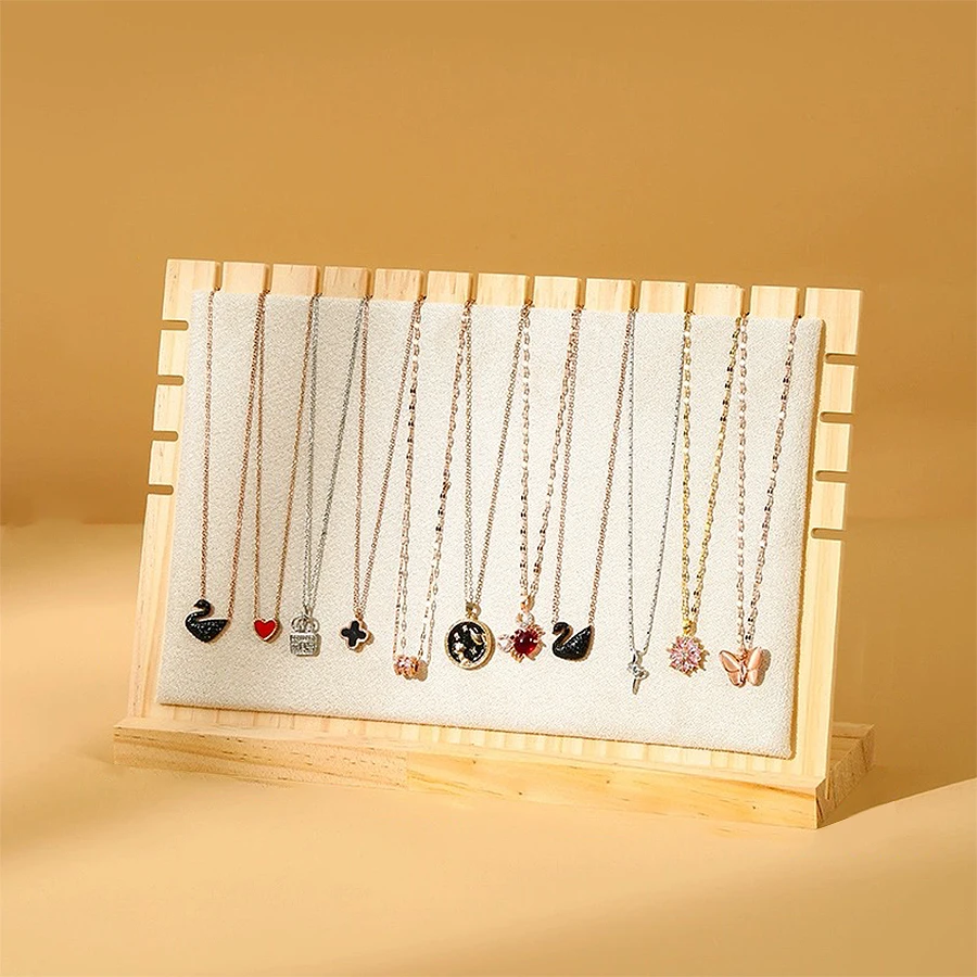 Creatieve massief houten ketting frame mode-sieraden display frame hanger ondersteuning sieraden display rekwisieten
