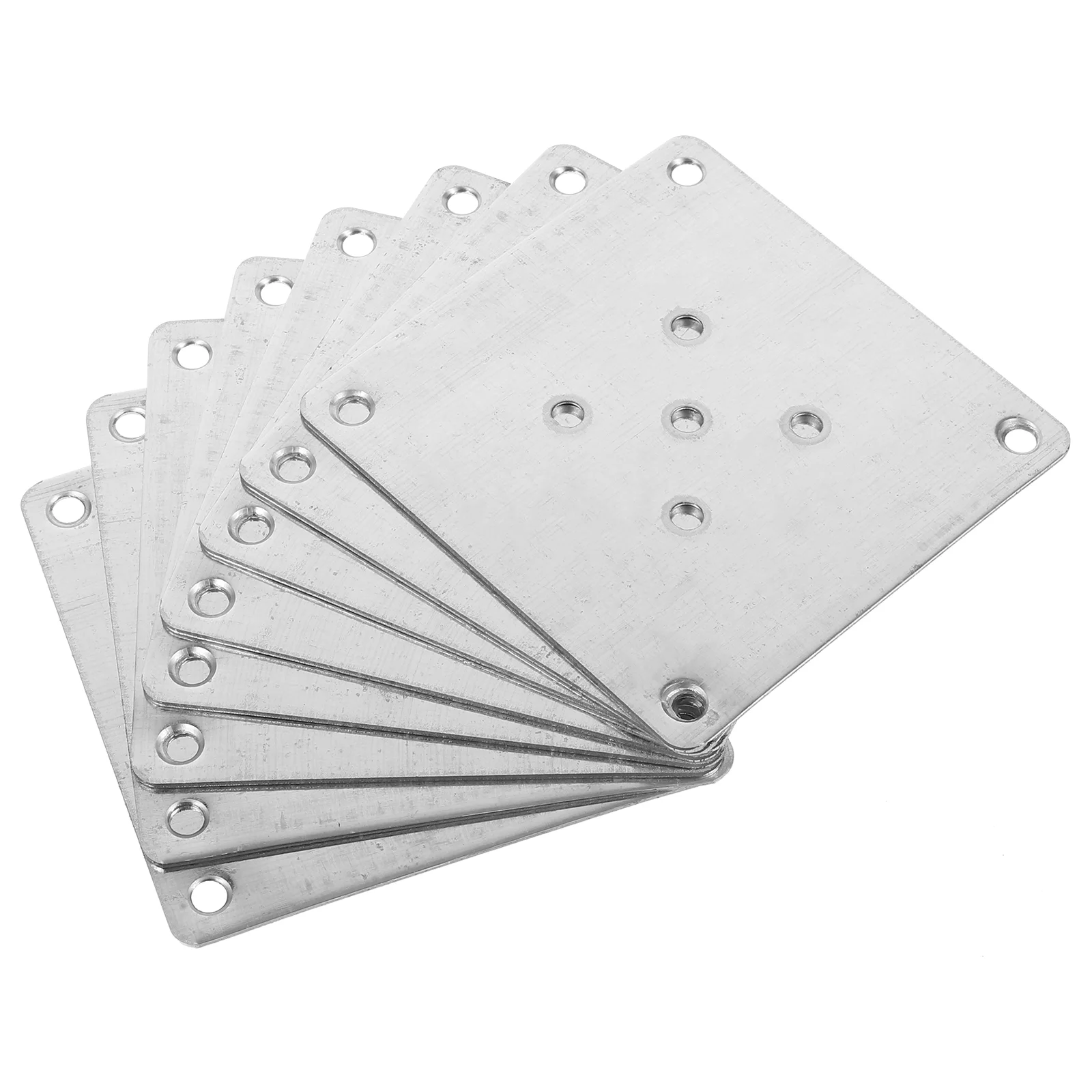 8 Pcs Furniture Fixing Plates For Leg Brackets Durable Zinc Plating Stable Connection Suitable Furniture Parts Mounting Plates