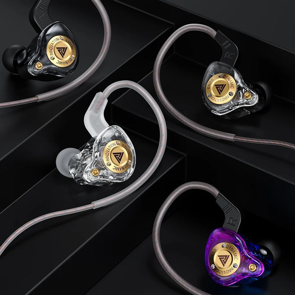 Novos auscultadores QKZ 15D com som surround dinâmico e graves, com microfone, 3,5 mm AUX, intra-auricular, monitor, auscultadores desportivos com cancelamento de ruído HIFI para Samsung/iPhone