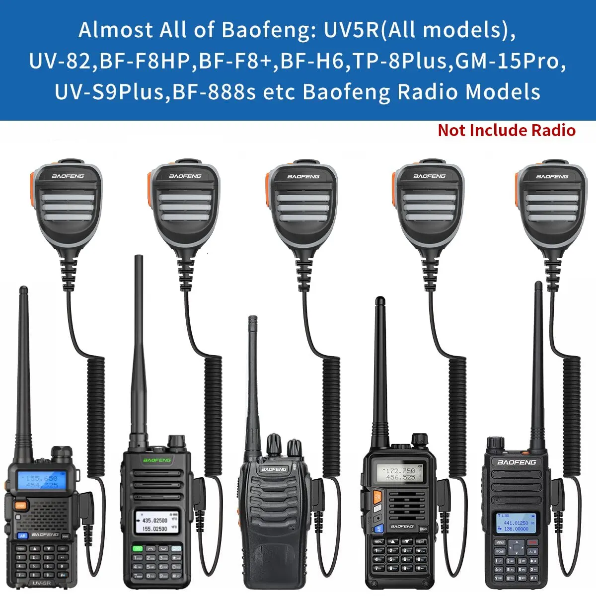 Baofeng UV K5 micrófono para Baofeng UV 5R 82 888S UV 21 17 GPS UV 13 16 18 S9 Quansheng UV K5 5R Plus Walkie Talkie