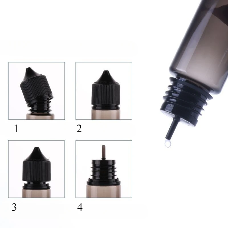 5Pcs10-200ml PET Empty Bottle Plastic Oil Filling Bottle Portable Dropper Bottles Squeezable Container for Liquid Jar Juice