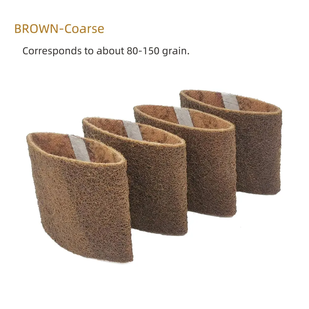 Cinturones abrasivos SC para lijadora/rodillo de expansión, bandas de lijado de nailon no tejidas, 283x100mm, 4 piezas