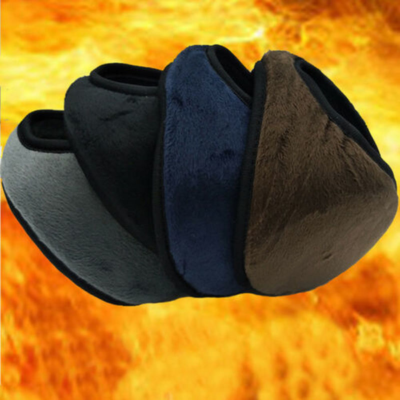 Orejeras de invierno para hombre y mujer, Protector cálido para las orejas, orejeras de lana cálidas de felpa gruesas para invierno, calentador para ciclismo al aire libre, orejeras suaves