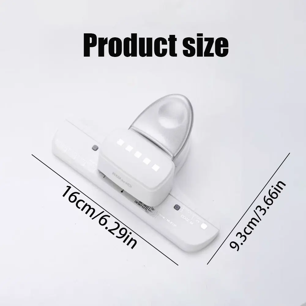 1PC 5-hole Square Binder Punch, Loose-leaf Book DIY Binding Supplies, Manual Labor-saving Hole Punch (Silver).