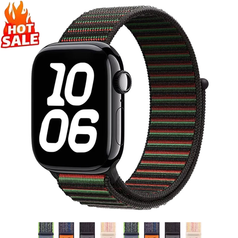 Pulseira de nylon para apple watch band 44mm 40mm45mm 41mm 46mm 42mm 49mm 45mm 38mm pulseira iWatch série 10 9 SE 7 6 5 4 Ultra 2