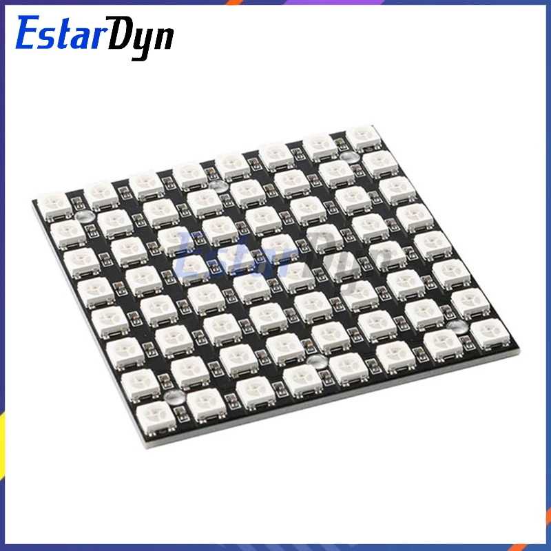 Pannello a matrice LED 8x8 WS2812 64 pixel RGB 5050 SMD, indirizzabile programmabile per Arduino/ESP32, decorazioni/segni fai da te ad alta luminosità