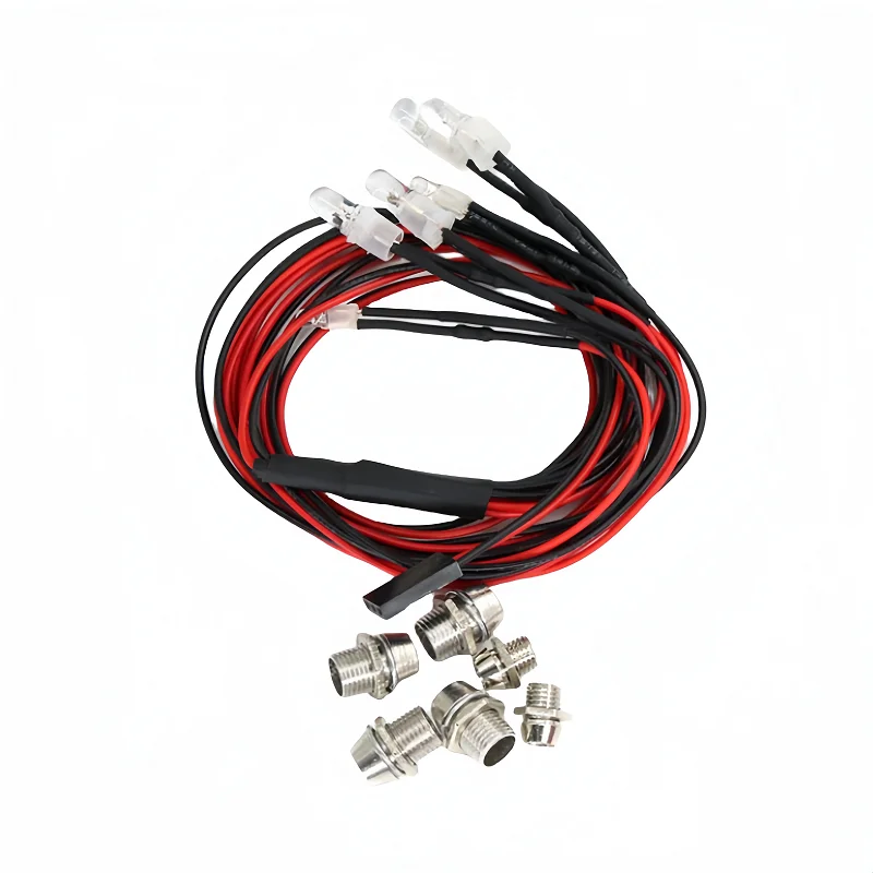 Phares RC 2/4/6/8 rouge blanc 3/5mm lumières LED projecteur RC télécommande feux avant et arrière