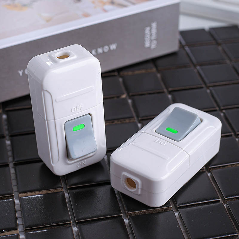 1 шт., переключатель в форме лодки, маленькая кулисная кнопка, проводка, белый ручной переключатель, прикроватная кнопка небольшого прибора, белый переключатель 818