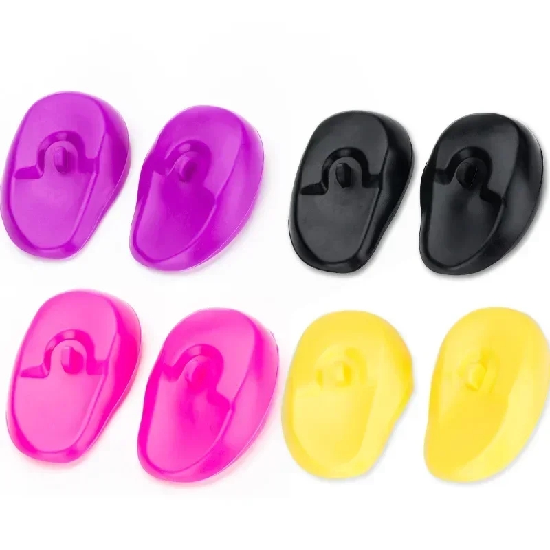 1 paire de couvre-oreilles en Silicone, coloration des cheveux, protection d'oreille, douche étanche, cache-oreilles, capuchons, accessoire de coiffure pour Salon de coiffure