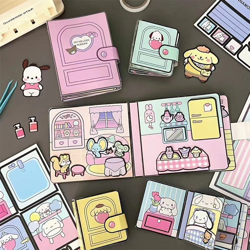 Sanrio Kuromi Cinnamoroll Libro silenzioso My Melody Fatto a mano Fai da te Giocattoli per bambini Sviluppo Abilità pratica Regalo di compleanno per ragazza