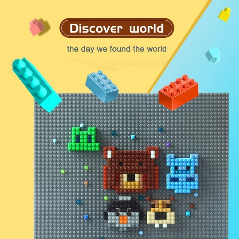 Plaques de Base classiques 16x32 points, blocs de bricolage, briques de route de ville de petite taille, jouets de Construction pour enfants, cadeaux