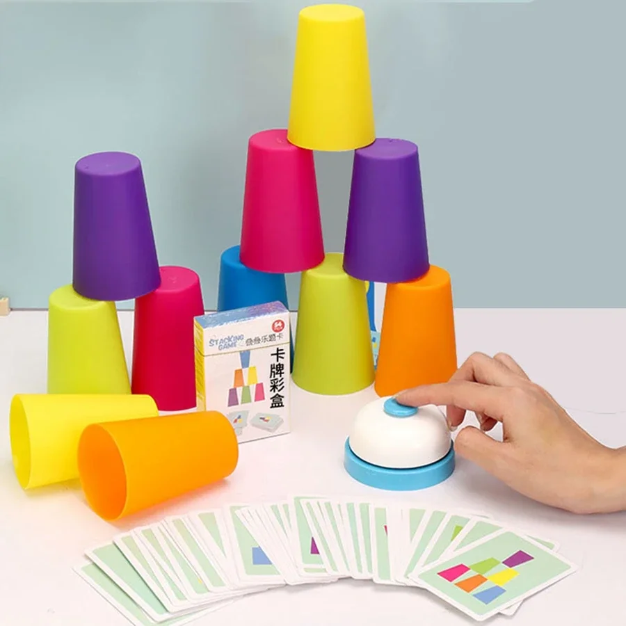 Competitive Folding Cups Toy Kindergarten Interactive Game Puzzle Logic Training Toy Sport Stacking Cups Sport Flying Racing