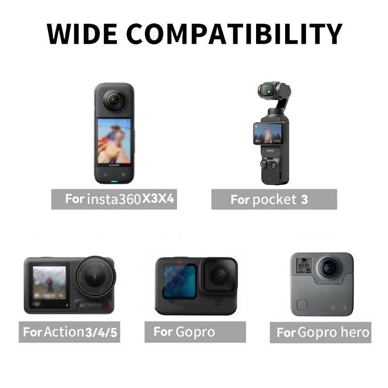 Universal Flexible Helmet Mount for GoPro 13 12 11 10 9 Insta360 X4 X5 Ace Pro Curved Flat Adhesive Base Sports Camera Accessory