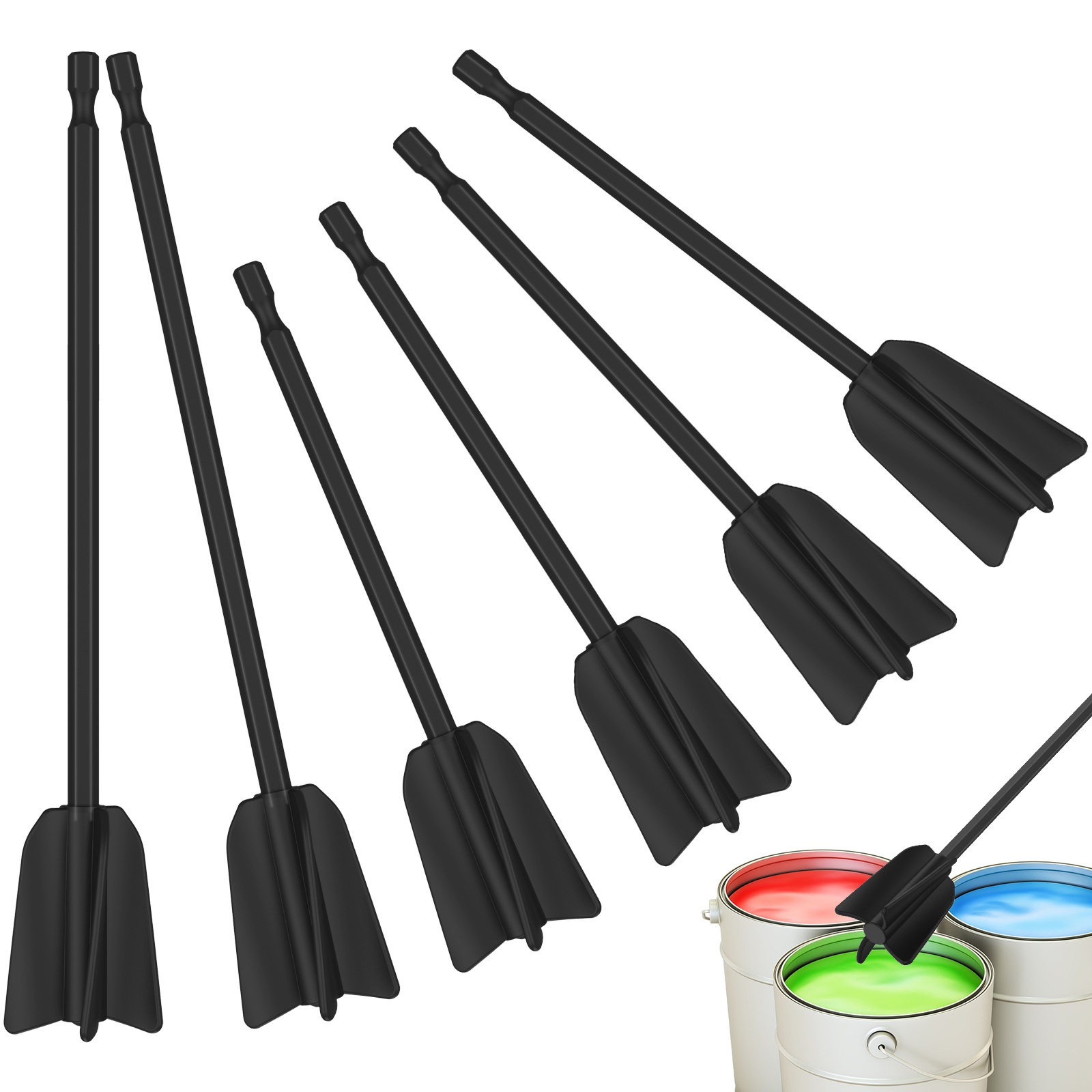 Bâton de peinture Assad avec mandrin de forage pour élection, mastic, ciment, peinture à l'huile en latex, accessoire de rêves de centre commercial, le plus récent, 6 pièces