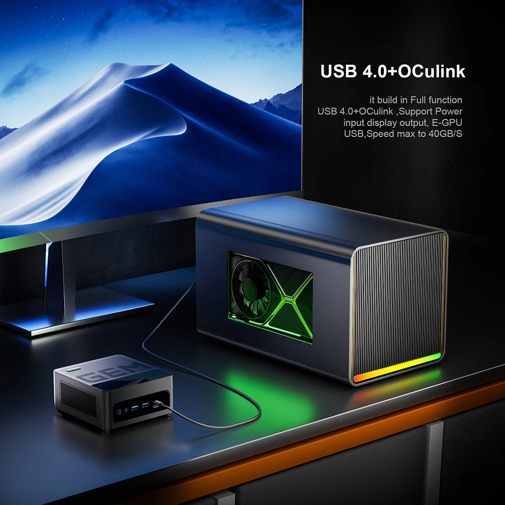 Chatreey GEM Mini PC R7 7840HS 780M R9 6900HX 680M Gaming Desktop Computer with WiFi 6/Bluetooth 5.2/OCuiLink/HDMI/DP/USB 4.0