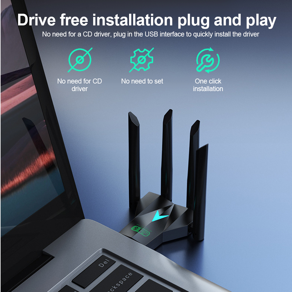 USB Wi-Fi адаптер, 1300 Мбит/с, 2,4 ГГц, 5 ГГц