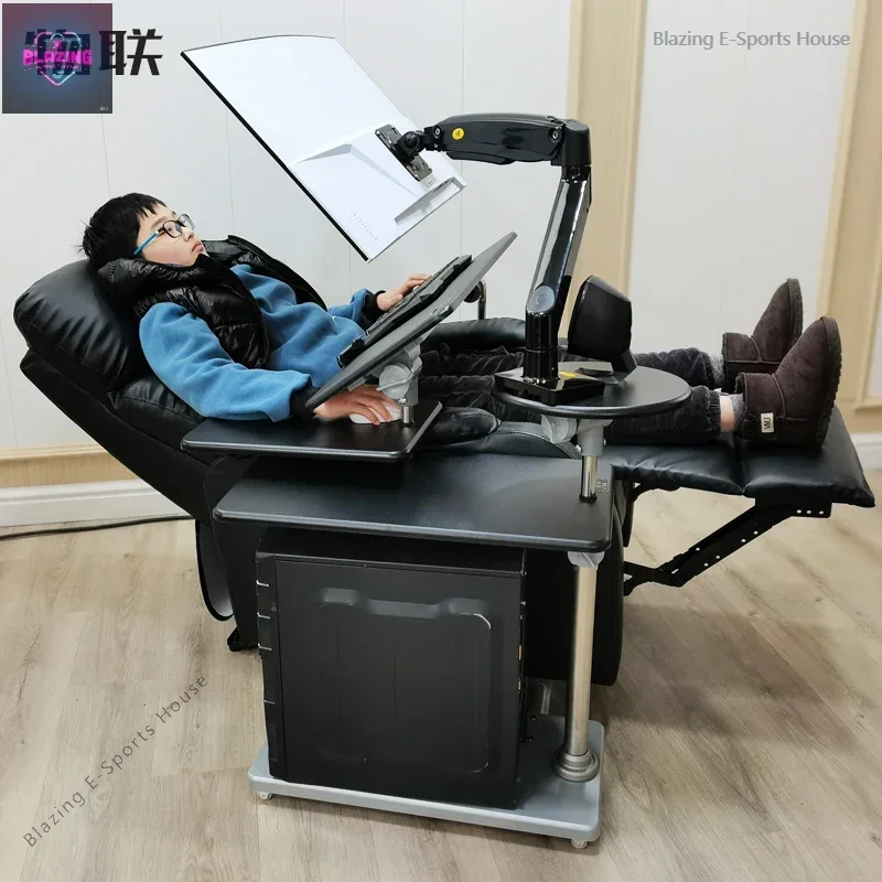 โต๊ะข้างเตียง Space Capsule E-sports - แขนหุ่นยนต์และโต๊ะยก |   ขายึดแขวนห้องนักบินขี้เกียจสําหรับห้องนอน/เกม