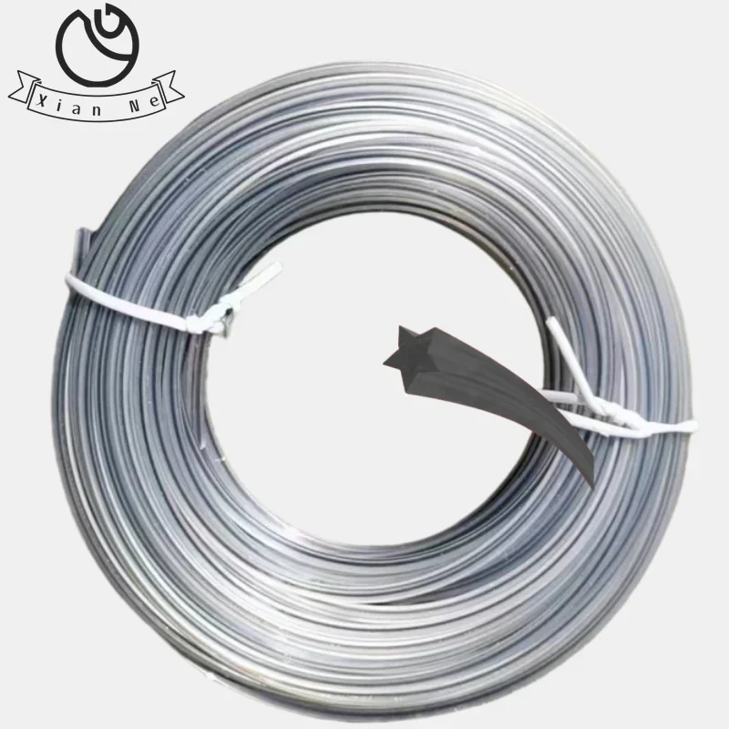 Cortadora de césped de nailon de 15m x 2/2,4/2,7/3,0/3,3mm, cabezal cortador de cepillo, cortacésped, cuerda en forma de estrella, alambre de corte, accesorios para cortacésped